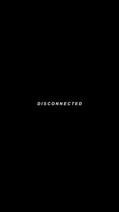 a black background with the word disconested written in white on it's left side