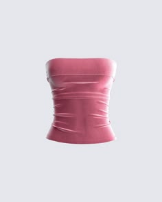 Keep all eyes on you in this pink tube top 😌 Constructed from velvet and complete with a strapless style, and a wide elastic band at the top - this top is the perfect pop of color for all baddies 💅 Cheap Pink Crop Top For Club, Velvet Tube Top, Pink Tube Top, Velvet Set, Pink Velvet, Dream Clothes, Riverdale, Pink Tops, Cute Casual Outfits