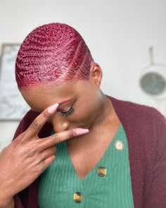 Short Burgundy Hair Black Women, Short Burgundy Hair, Tinted Hair, Short Black Natural Hairstyles, Tapered Natural Hair Cut, Textured Hairstyles, Relaxed Hairstyles, Short Fade Haircut, Short Relaxed Hairstyles