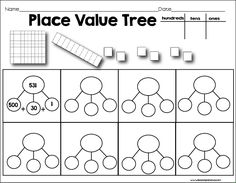 the place value tree worksheet