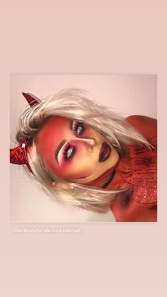 Devil Halloween Costume Makeup, Devil Face Makeup, Red Devil Makeup, Scary Devil Makeup, Devil Makeup Halloween Pretty, Devil Costume Makeup, Halloween Devil Makeup, Devil Make Up, Devil Makeup Look