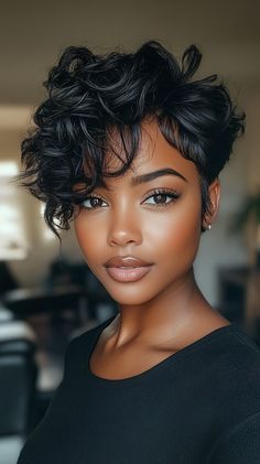 Short Haircuts for Black Women Tapered Afro, Stylish Short Haircuts, Professional Tips, Pixie Haircuts, Cute Hairstyles For Short Hair, African American Hairstyles