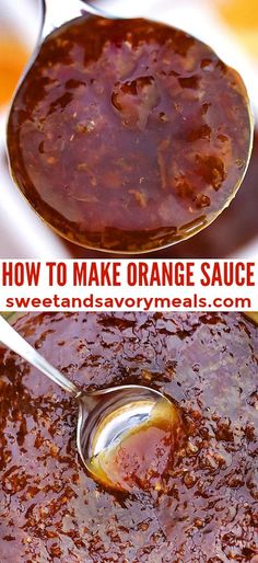 how to make orange sauce with sweet and savory flavors