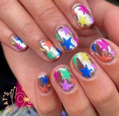 Nail Ideas For Summer, Kawaii Nails, Star Nails, Pastel Nails, Minimalist Nails, Funky Nails