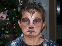 daughter's werewolf makeup Werewolf Face Paint, Werewolf Face, Werewolf Halloween, Halloween Werewolf, Makeup 2017