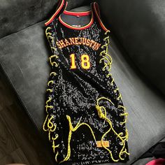 Never Worn Sides Are Missing But Strings Hold It Together Cheetah Print Basketball Shirt, Basketball Wedding Dress, Jersey Dress Outfit, Basketball Dress, Aliyah Core, Eccentric Fashion, Shane Justin, Bday Photoshoot, Core Outfits