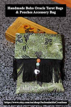 the handmade boho oracle tarot bags and pouches accessory bag with tassels