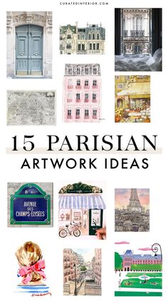 the cover of 15 parisian art work ideas