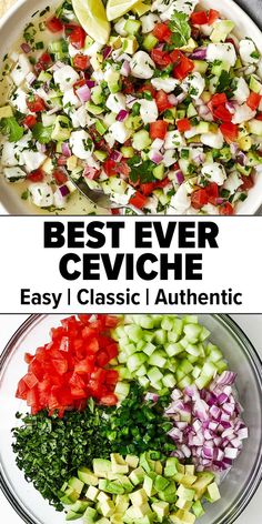 Best Mexican ceviche de pescado White Fish Ceviche Recipe, Civeche Recipe, Seviche Recipes, Ceviche Recipe Fish, Best Ceviche Recipe, Ceviche Recipe Mexican, Mexican Ceviche, Shrimp Ceviche Recipe, Ceviche Recipe