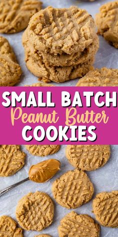 small batch peanut butter cookies on a baking sheet