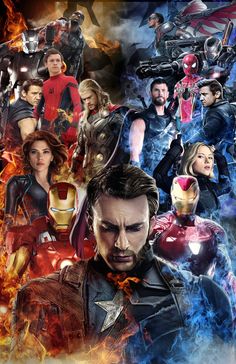 the avengers movie poster with many different characters