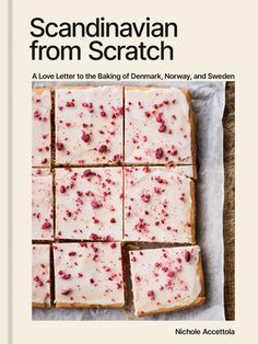 the cover of scandinaviana from scratch, with white frosting and red sprinkles