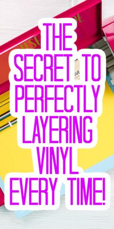 the secret to perfectly layering vinyl every time is in this pink and yellow case