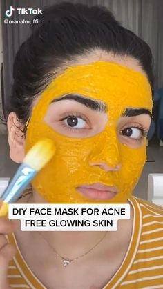 Diy Face Mask For Acne, Face Mask For Acne, Clear Skin Face Mask, Mask For Acne, Instagram Skincare, Face Skin Care Routine, Clear Skin Face