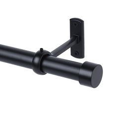 an image of a black curtain rod