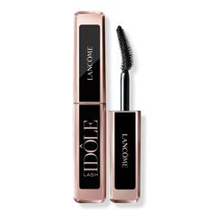 Travel Size Lash Idle Lash-Lifting & Volumizing Mascara - Lancme Lash Idle Lash-Lifting & Volumizing Mascara is a mascara that targets and volumizes every single lash for instant lash lift, length, and fanned out volume with no clumps.FeaturesIn a consumer test on a panel of 103 women:95% saw instant lash liftThe gel formula won't weigh on lashes leaving them feathery soft, no flaking or smudging90% saw clump-free lashesLancme's curved mascara wand pushes up & fans out lashes for an open eye eff Travel Size Makeup, Eyelash Primer, Beauty Make-up, Mascara Wands, Best Mascara, How To Apply Mascara, Black Mascara, Longer Eyelashes, Eye Makeup Remover