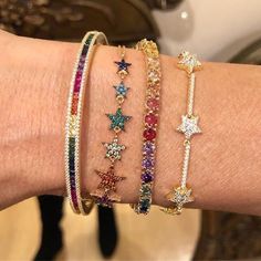 Chain Bracelet For Women, Cz Bracelet, Crystal Stars, Bijoux Diy, Jewelry Inspo