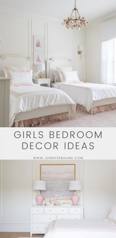 Princess Toddler Room Pottery Barn Kids, Princess Room For Two, Girl Pottery Barn Bedroom, Pretty Girls Bedroom Ideas, Grand Millennial Toddler Girl Room, Rh Kids Room Girls Bedroom, Restoration Hardware Girls Bedroom, Classy Princess Bedroom, French Inspired Girls Bedroom