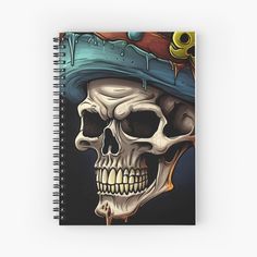 a skull with a hat on its head