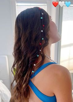 4th Of July Hairstyles, July Hairstyles, 4th Of July Hair, Preppy Hairstyles, Hairstyles 2024, Beaded Hair, Hair Stylies, Hair Wraps, Hair Stylist Life