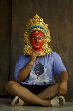 Embrace the divine power and grace of South India with this exquisite hand-painted wooden mask, depicting Goddess Durga in her majestic form. Each mask is a unique masterpiece, meticulously crafted by skilled artisans hailing from the heart of South India's artistic heritage. The vibrant hues of red, gold, and green are accentuated by intricate patterns and delicate gemstone embellishments, making it a captivating addition to any space seeking a touch of traditional elegance. Crafted with care, this mask is not only a symbol of spiritual strength but also a stunning piece of home decor that brings a touch of South Indian artistry to your space. The use of high-quality materials ensures durability, making it an enduring addition to your collection or a meaningful gift for loved ones. Ideal Mask Wall Decor, Wooden Mask, Divine Power, Cultural Art, Mask Wall, Goddess Durga, Durga Goddess, South India, Intricate Patterns