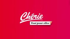 a red background with the words cherie on it and a white sticker that says tour pour ellenes