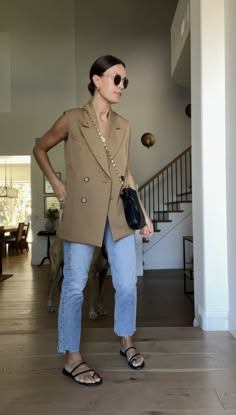 One Week of Outfits (August Capsule, Days 17-23) | Natalie Borton Dc Summer Outfits, Camel Vest Outfit, Minimal Summer Outfit, Natalie Borton, Fits Fall, Cutest Clothes, Elevated Fashion, Mode Zara, 2024 Outfits