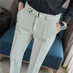 Dress Pants For Men, Casual Suits Men, White Pants Men, Business Casual Suit, Formal Pant, Slim Fit Dress Pants, Social Dresses, Casual Dress Pants, Leisure Suit