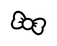 a black and white image of two bows on top of each other in the shape of a heart