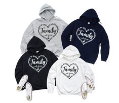 "Family Will Always Be Hoodie, Family Matching Hoodies, Family Hoodie, Family Christmas Gift, Family Vacation Hoodies, Gift For Family 🌾Welcome to \"Boutique Grace Sweatshirt & Hoodie Store\"... I will be presenting sweatshirts and hoodies, which are indispensable for your autumn and winter days, with special and different designs in my store.🌾 🌾Product Features ✔️Gildan® Heavy Blend™ Unisex Hoodie  ✔️50% Cotton / 50% Polyester ✔️Preshrunk fleece knit ✔️Classic Fit ✔️ Air jet yarns = softer f Family Matching Long Sleeve Hoodie With Letter Print, Family Matching Black Sweatshirt For Winter, Family Matching Black Winter Sweatshirt, Family Matching Cotton Sweatshirt For Winter, Family Sweatshirts, Family Hoodie, Hoodie Store, Matching Hoodies, Family Vacation Shirts