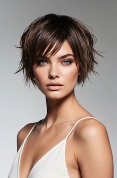 Default A highquality professionally lit studio photograph of 1 Shortish Hair, Spiky Hairstyles, Short Hair Waves, Celebrity Short Hair, Choppy Haircuts, Short Spiky Hairstyles, Shag Haircuts, Bob Hairstyles For Thick, Choppy Bob