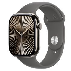 an apple watch with a silver band and gold sunburst design on the face