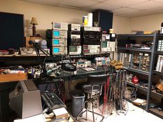 a room filled with lots of electronic equipment