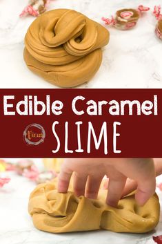 edible caramel slime recipe for kids and adults to make with the help of their own hands