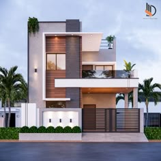 a modern style house is shown in this image