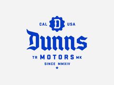 the logo for duns motor's mix since mmv is blue and white