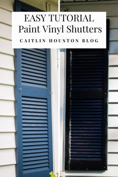 an easy guide to paint vinyl shutters