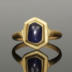 BEAUTIFUL MEDIEVAL GOLD & SAPPHIRE RING - CIRCA 14th-15th Century AD (02219) | eBay Formal Gold Amethyst Ring With Bezel Setting, Ancient Ceremonial Hallmarked Jewelry, Gold Signet Ring With Cabochon, Gold Cabochon Signet Ring Fine Jewelry, Heirloom Gold Amethyst Ring With Bezel Setting, Ancient Style Yellow Gold Jewelry For Ceremonial Occasions, Gold Cabochon Open Ring, Gold Amethyst Open Ring In 14k, Gold Open Ring With Cabochon