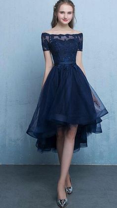 Knee Length Prom Dress, Mini Prom Dresses, V Neck Prom Dresses