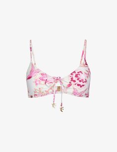 SEAFOLLY - Silk Road floral-print bikini top | Selfridges.com Pretty Swimsuit, Pretty Swimsuits, Beach Wall Collage, Summer Swim, Summer Swim Suits, Beach Scene, Silk Road, Top Cropped