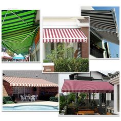 Courtyard Sun Protection and Rainproof Pergola Retractable Gazebos Hand-cranked Awning Outdoor Pergola Retractable, Balcony Window, Outdoor Window, Outdoor Balcony, Shop Window, Garden Supplies, Awning, Gazebo, Sun Protection