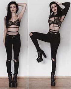 Black Gothic Outfit, Ricky Aimee, Dark Beauty Fashion, Rustic Outfits, Vegas Outfit, Future Outfit, Mötley Crüe, Dye My Hair, Oh Yeah