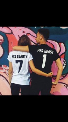 His Beauty Her Beast, Her Beast His Beauty, Couple Graphic, Tshirt Style Outfit, Beauty And Beast, Couple T Shirts, Couple Tees, Cute Couple Outfits