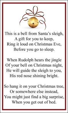 a christmas poem with an ornament on it