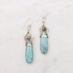 EAR-GF Banded Amazonite Drop Earrings Ear Art, Earring Ideas, Usa Art, Gloucester, Earring Hooks, Wire Earrings, Silver Earring, Simple Jewelry, Soldering