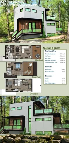 two story house plans in the woods