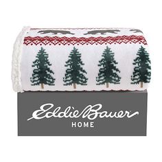 The Eddie Bauer best-selling plush throw collection is timeless and seasonless. Our plush fleece is extremely soft and cozy. Each iconic design reverses to Eddie's iconic faux shearling popcorn fleece for the ultimate warmth. Each throw is 50"x60", making it easily packable and perfect for travel. Packaged thoughtfully in a ribbon and insert card, ready for gifting. Available in multiple designs, sold separately. Machine washable for easy care.Features: Reversible, WashableFinishing Feature: ReversibleWarmth Factor: LightweightMeasurements: 60 Length/Inches, 50 Width/InchesBase Material: 100% PolyesterFilling Content: 100% NofillingCare: Machine WashDecor Styles: CasualMaterial: FleeceBed Cover Type: ThrowsCountry of Origin: Imported Eddie Bauer, Popcorn, Blankets & Throws, Icon Design, Ribbon, Red, Gifts, Color, Design