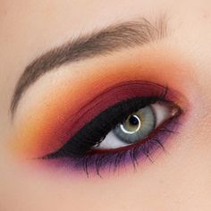 Firey Eyes – Idea Gallery - Makeup Geek Smokey Eyeshadow Looks, Mirror Game, Make Up Designs, Sunset Makeup, Revolution Makeup, Smokey Eyeshadow, Red Makeup