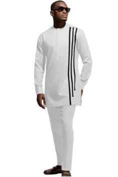 African Men‘s Party Suit Two Pieces Set Dashiki Shirt Pant Tracksuit Long Sleeve Outfit CLASSIC & SLIM FIT -- Fashion and Classic African style mens suits, 2 piece set of traditional African dashiki shirt and pants with Elastic waistband #menscasualoutfitssummer #summeroutfitsmen #menssummeroutfits #stylishmencasual #mensclothingstyles #mensfashion Dashiki For Men, Long Sleeve Outfit, Fashion Outfits Men, Dashiki Shirt, Dashiki Dress, Shirt Pant, African Dashiki, Vintage Hip Hop