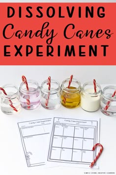 dissolving candy canes experiment for kids